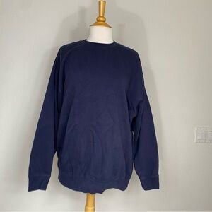 New Star Women's Navy Blue Crew Oversize Sweatshirt Size XL Casual Streetwear